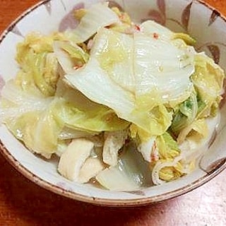 白菜と　かにかまの　煮物